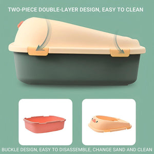 3Colours Litter Tray with Free Cat Litter Shovel