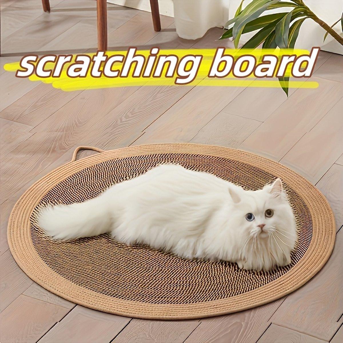 Woven Rattan Cat Scratching Mat Durable Scratch Board & Sleeping Pad