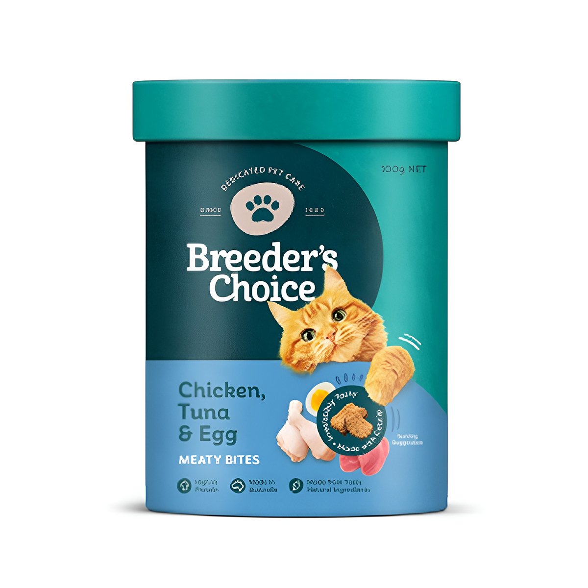 Breeders Choice Cat Treats Chicken, Tuna & Egg 120g