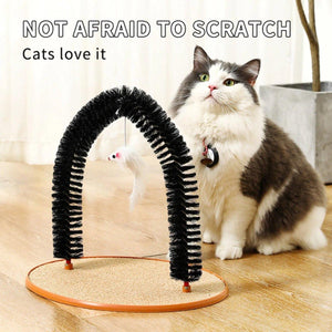 Arch Cat Scrub Brush Pet Grooming Toy Self Groomer Tickle Device for Cats