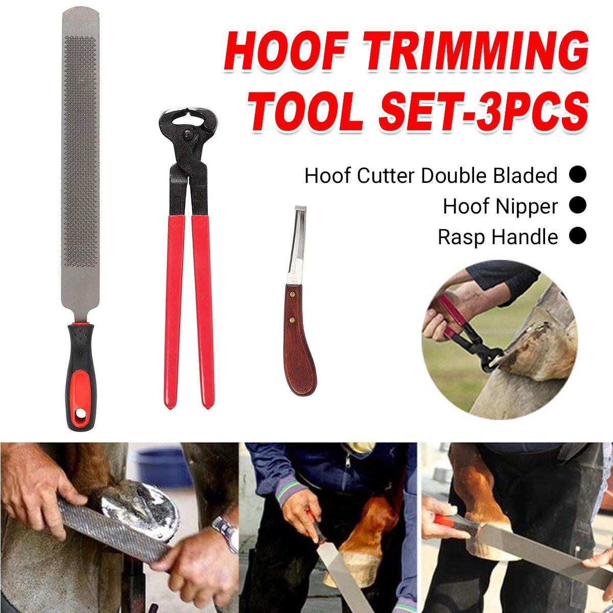 14 Inch Shoe Repair Tool Set Pliers File Knife Horseshoe Shear Hoof Trimming Plate