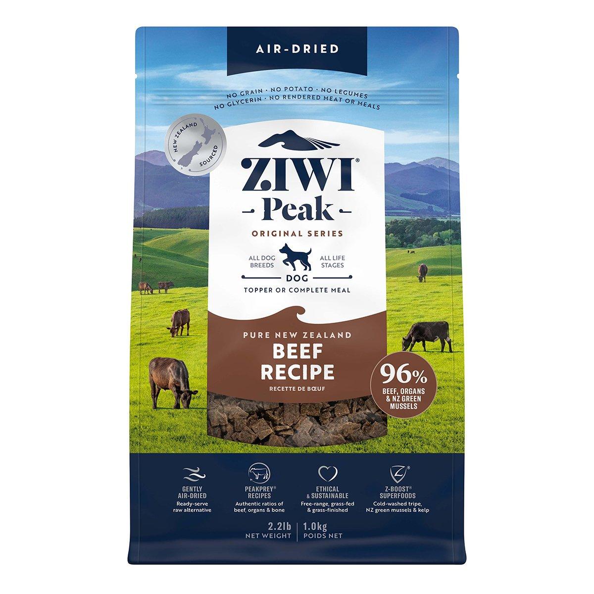 ZIWI Peak Air-Dried Beef Dog Food | Best Dry Dog Food for Dogs & Puppies | 454g, 1kg, 2.5kg, 4kg