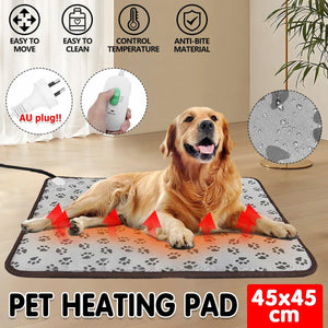 Electric Pet Heating Pad Waterproof Cover Dogs Cats Bed Blanket