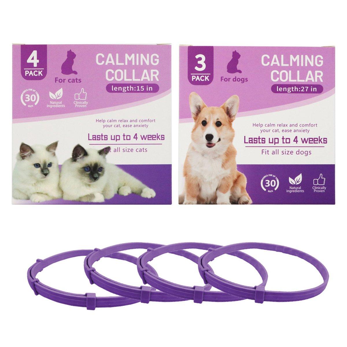 3/4pcs Calming Collar for Cats and Dogs Soothing Pet Relief Collar Long Lasting