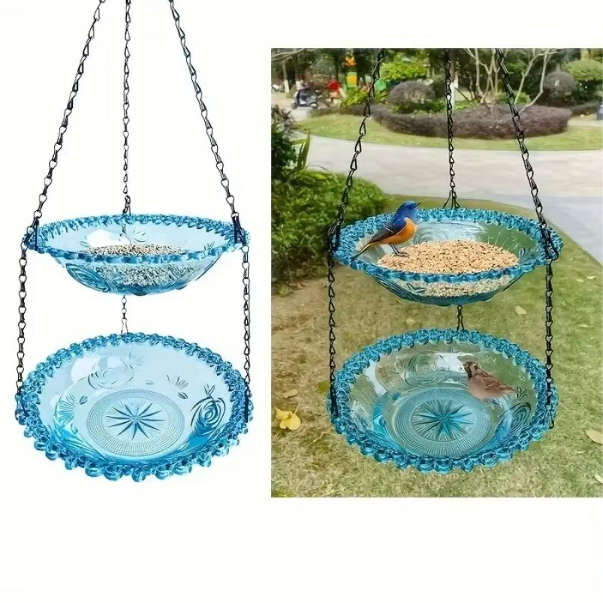 Outdoor Two-Layer Hanging Bird Feeder