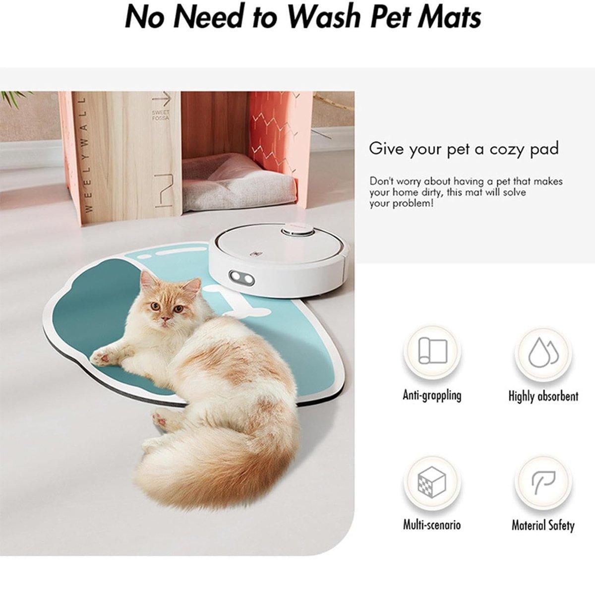 Absorbent Quick Dry Pet Floor Mats Easy Care Non Slip Dog Cat Mat