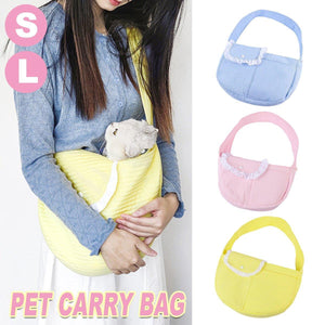 Portable Pet Cat Carrier Bag Crossbody Canvas Shoulder Bag for Travel Outdoors