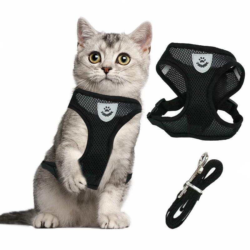 Adjustable Breathable Mesh Cat Harness Vest