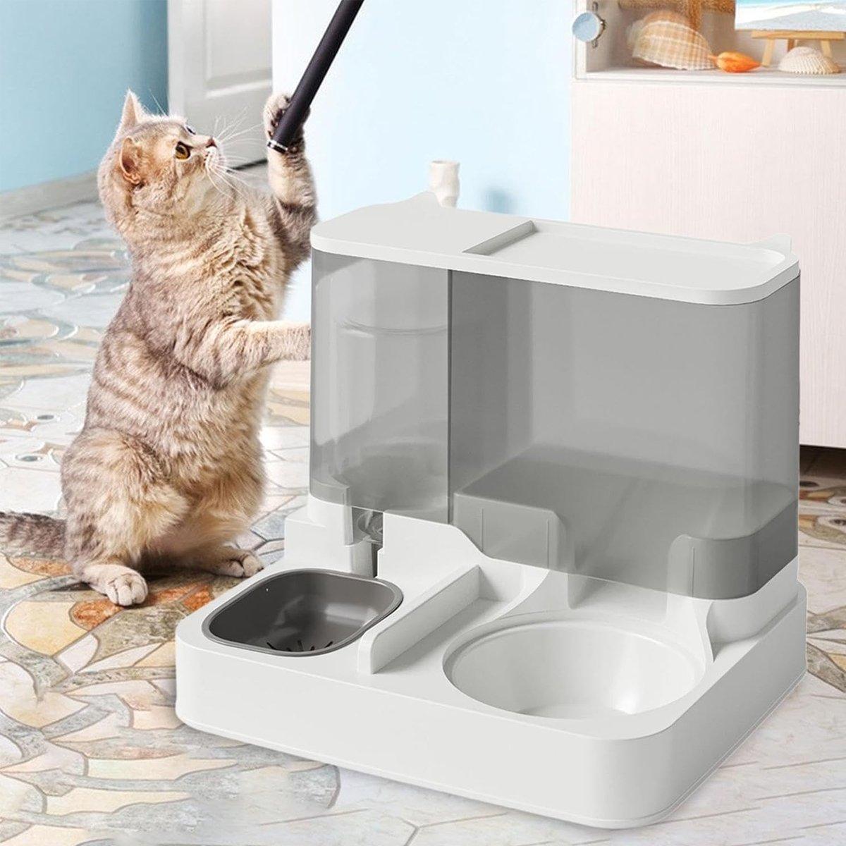 Automatic Cat Feeder & Water Dispenser Ergonomic Design for Comfort