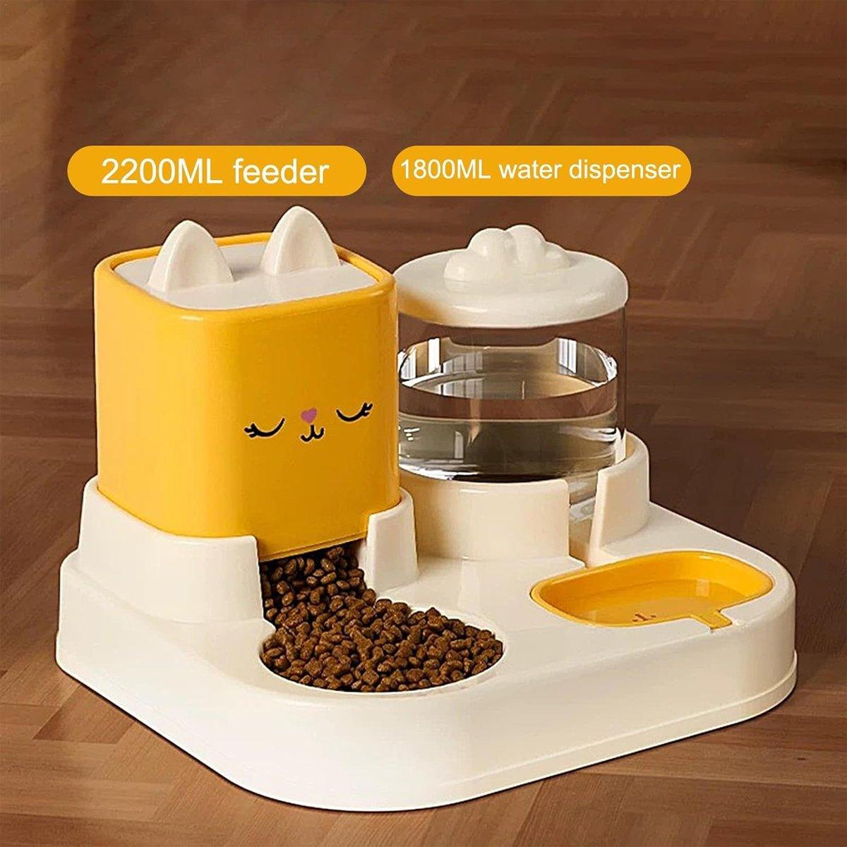 Pet Cartoon Feeding Bowl Universal Water Feeder Cat Dog Food Dish Durable Stand