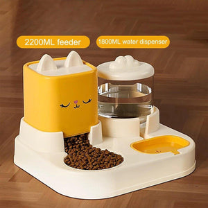 Pet Cartoon Feeding Bowl Universal Water Feeder Cat Dog Food Dish Durable Stand