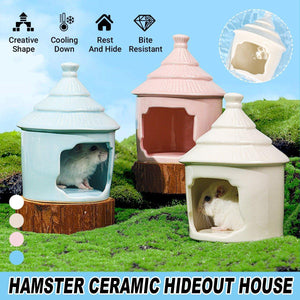 Cooling Ceramic Hamster House Hideout for Small Pets