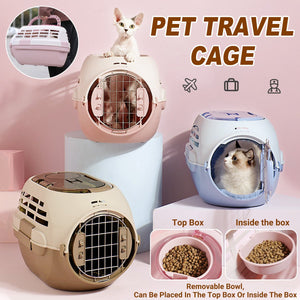 Cat Dog Air Box Large Space Removable Car Case Pet Travel Cage