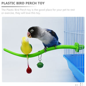 Colorful Plastic Bird Perch Toy Bird Cage Stand