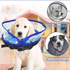 Soft Adjustable Dog Recovery Collar for Post-Surgery & Skin Healing