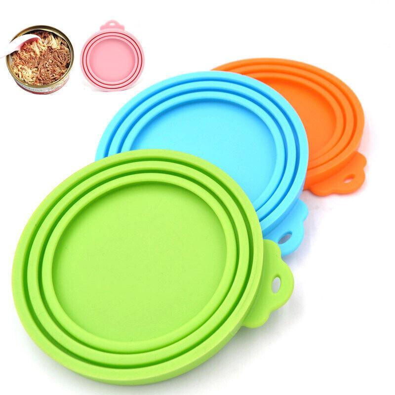 Silicone Pet Food Can Lid - Reusable Dog/Cat Tin Storage Cap