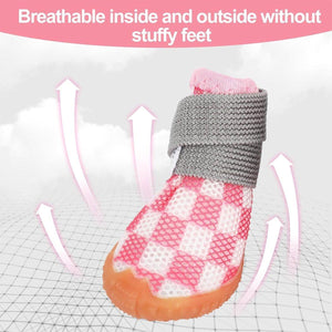 Puppy Net Shoes Upgraded Breathable Sandwich Thickened Mesh Dog Shoes