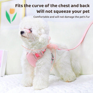 Cute Bunny Design Pet Harness with Leash Reflective & Adjustable S/M/L