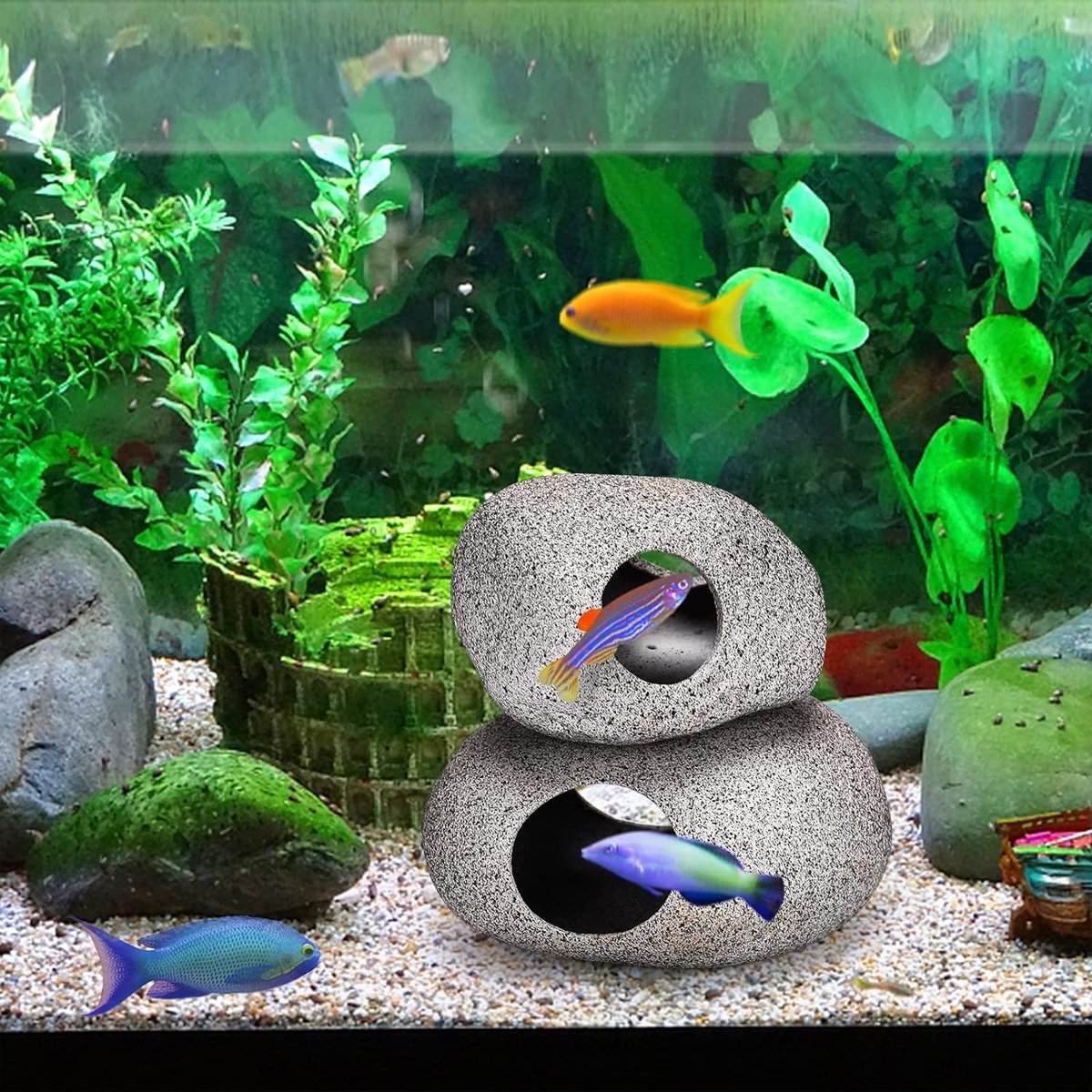 Clay Aquarium Rocks Cave Decoration Pieces Shrimp House