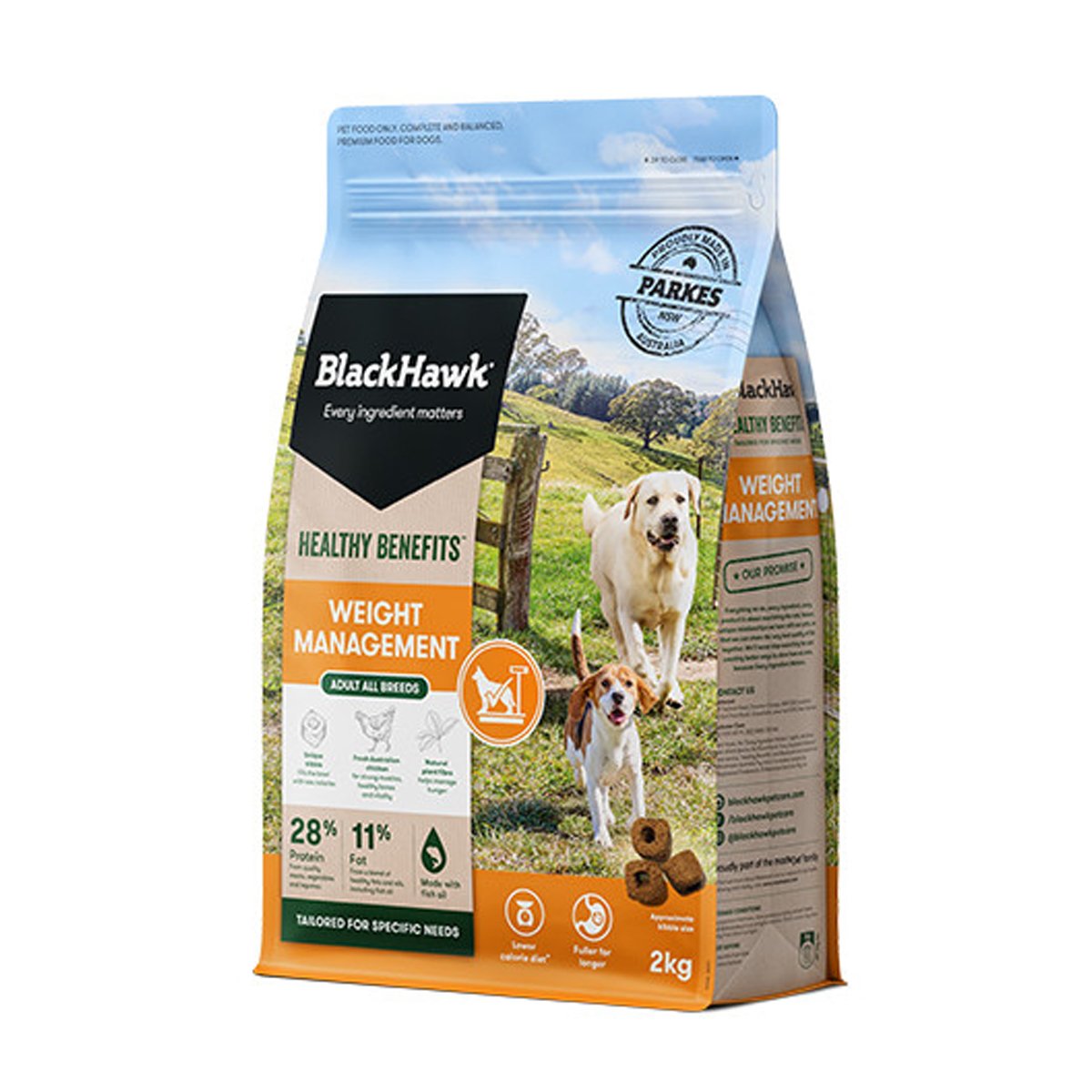 Black Hawk Healthy Benefits Weight Adult Dog Food 2KG