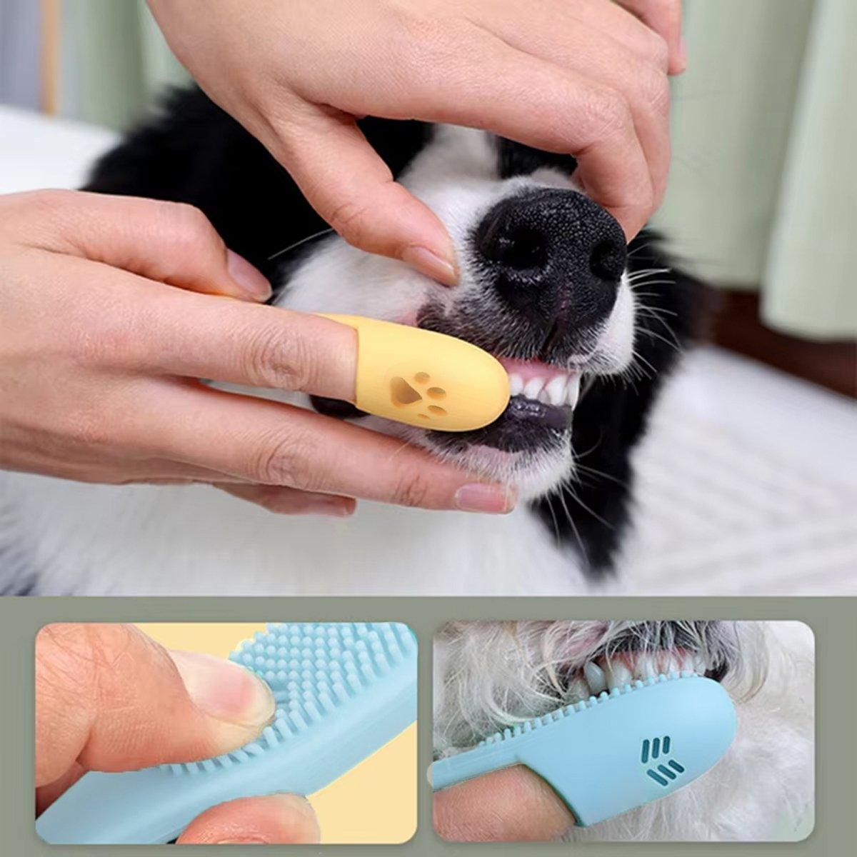 Pet Finger Toothbrush for Dog Cat Puppy Teeth Cleaning Soft Brushing Tool Care