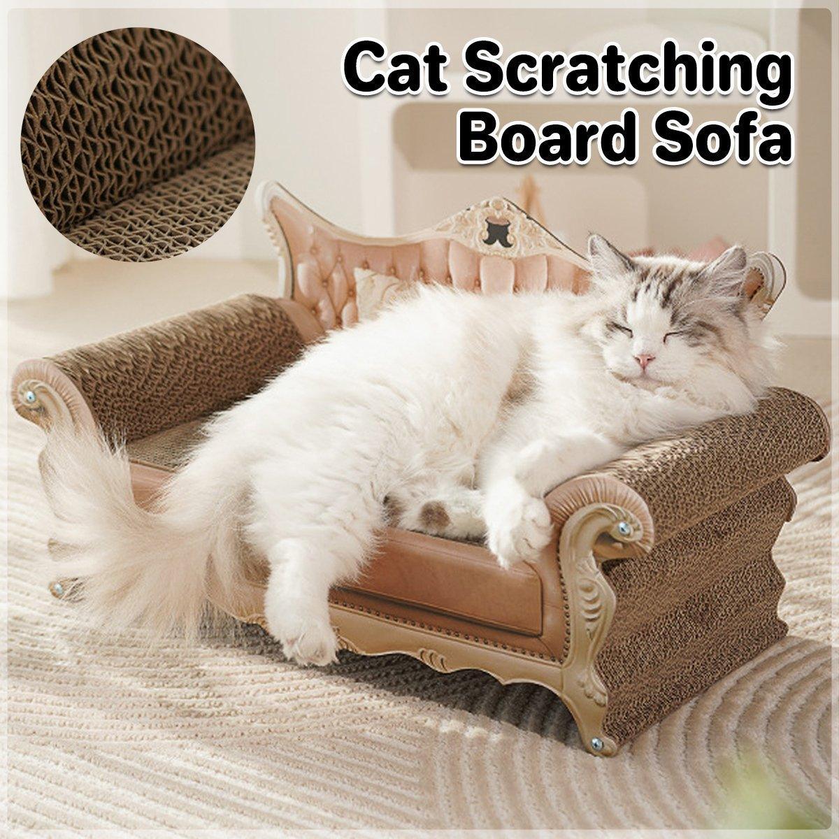 Luxury Cat Scratching Sofa Corrugated Cardboard Claw Sharpener & Cat Lounge