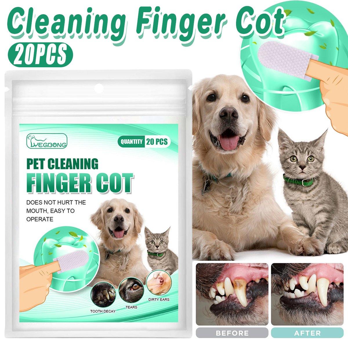 20pcs Maintain Pet Dental Health with Pet Tooth Cleaning Finger Sets