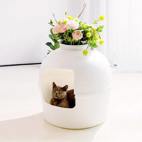 Hidden Litter Box and Pet Kennel for Cats and Small Dogs