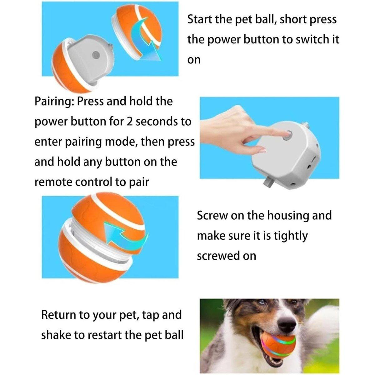 Electric Dog Toy Ball Interactive Bite Resistant Pet Toy for Small Medium Dogs