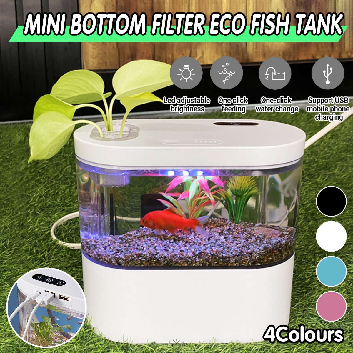 Mini Self-Circulating Desktop Small Fish Tank