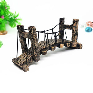 Resin Bridge Aquarium Decoration - Realistic Fish Tank Ornament