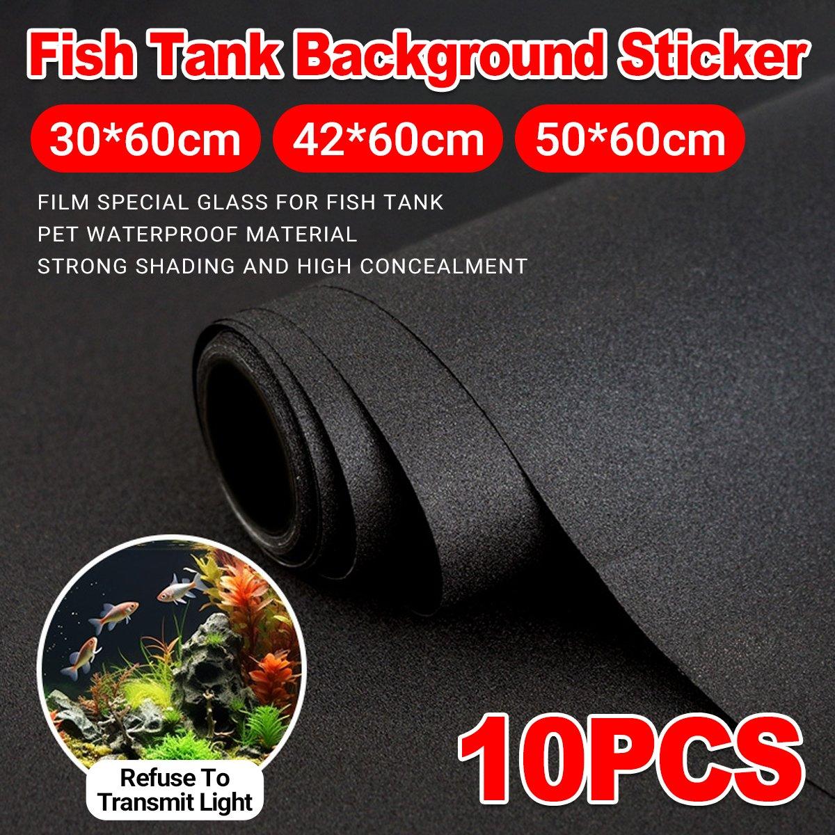 3D aquarium background frosted black sticker for fish tank décor