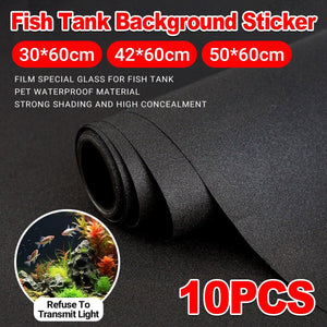 3D aquarium background frosted black sticker for fish tank décor