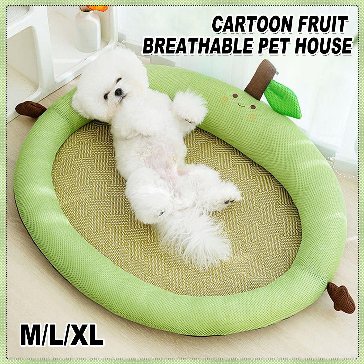 Summer Cartoon Dog Bed Breathable Pet Mat Summer Kennel