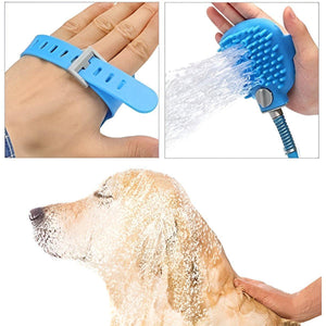 Dog Bath Pet Shower Nozzle Silicone Massage Brush