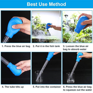 2PCS Efficient Aquarium Maintenance with Fish Tank Cleaning Pipettes