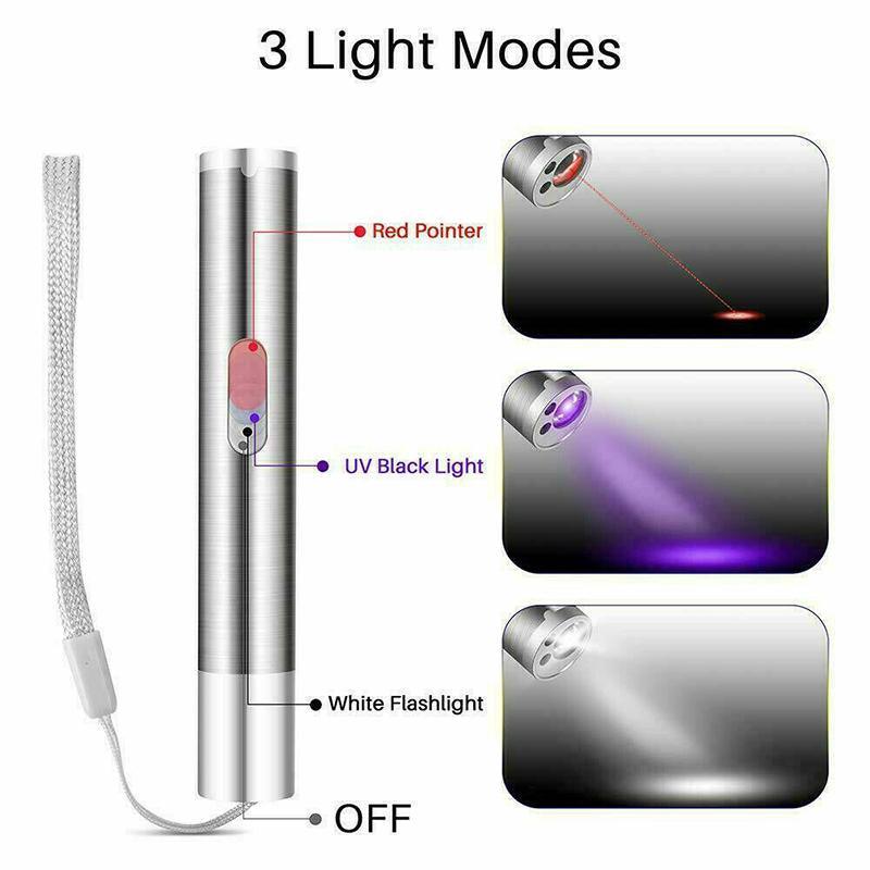 3 in 1 Multi-Function Cat Toy Laser Pointer 10*1.5cm