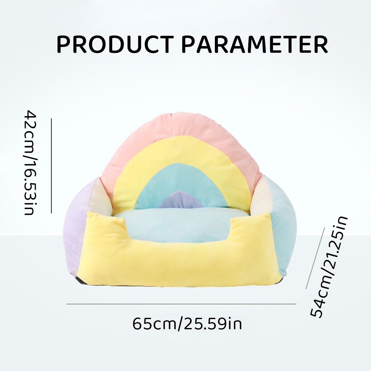 Rainbow Cat Sofa Semi-closed Four Seasons Cat Bed Mat Kennel Pet Supplies