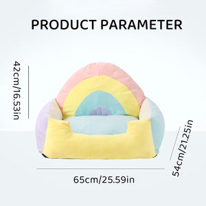 Rainbow Cat Sofa Semi-closed Four Seasons Cat Bed Mat Kennel Pet Supplies