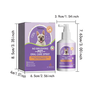 Pet Dental Spray for Dogs and Cats Breath Freshener Odor Remover Oral Cleaner