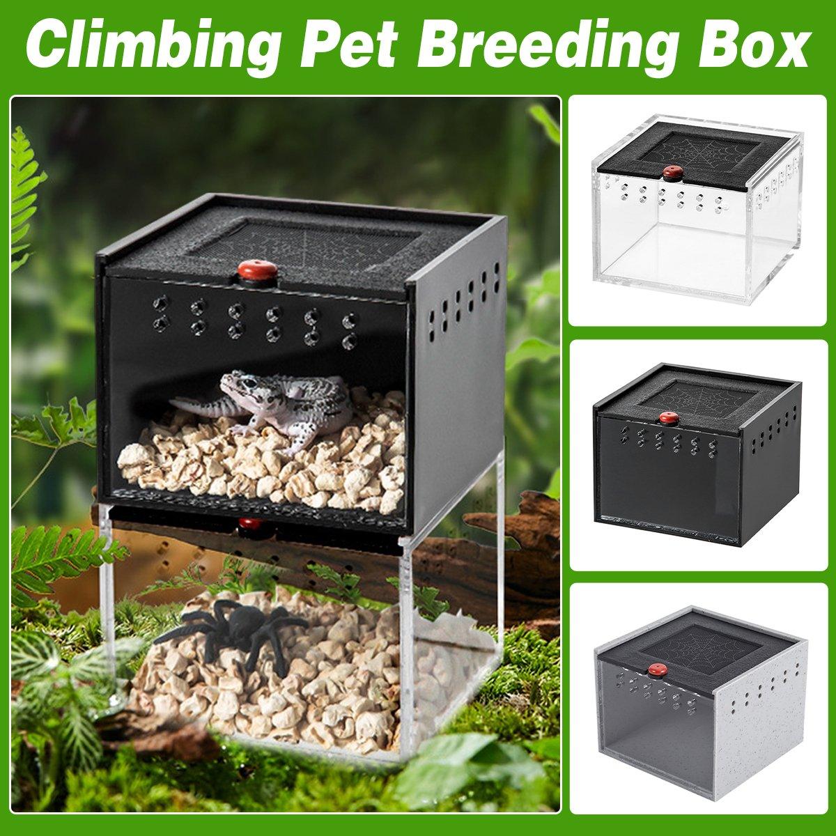 Acrylic Reptile Enclosure Tank Climbing Pet Breeding Box Reptile Tank