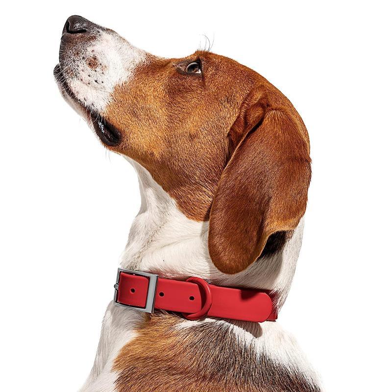 PVC Waterproof Dog Collar Designer Dog Collars Red