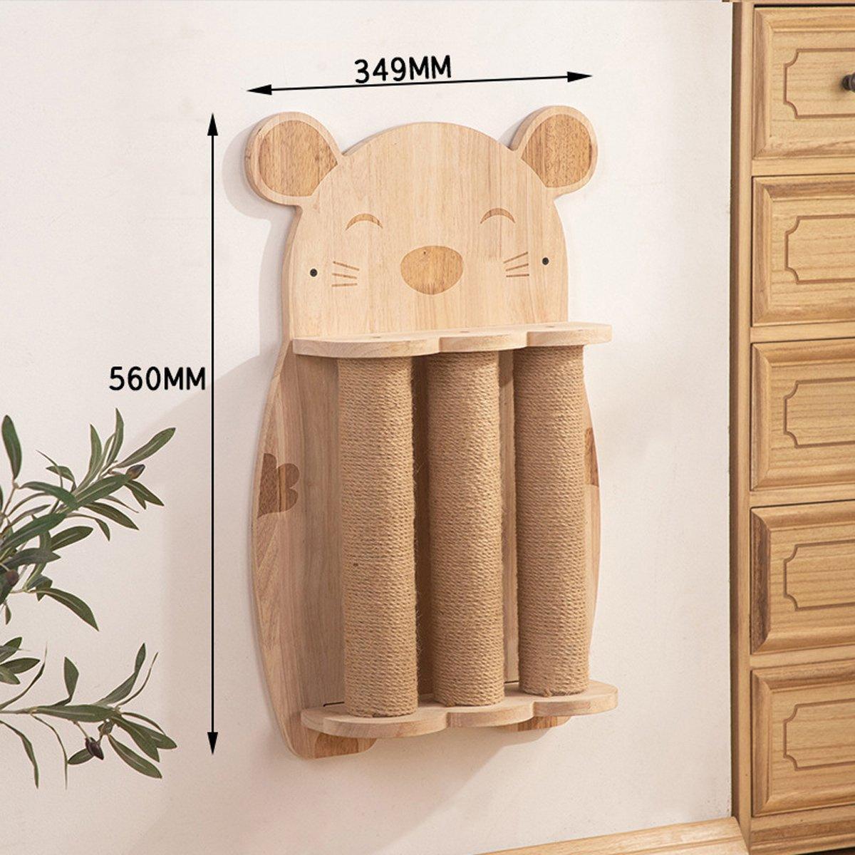 Vertical Sisal Cat Scratching Board Solid Wood