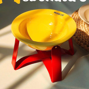 Elevated Ceramic Cat Bowl Anti-Slip Stand & Ergonomic Design for Cats