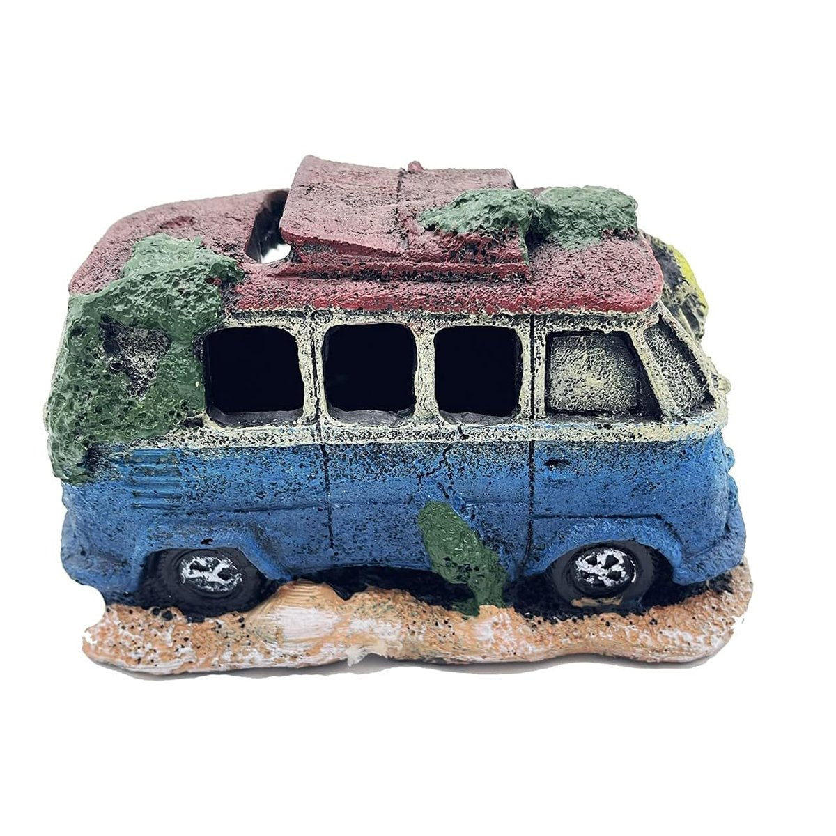 Aquarium Rocks Aquarium Decoration Resin Car Wreck Fish Shrimp Escape House