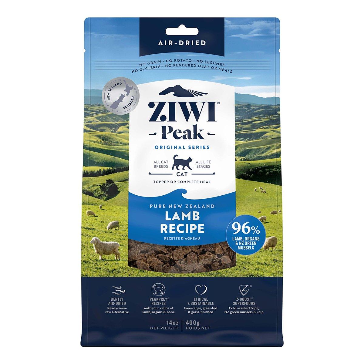 ZIWI Peak Air Dried Cat Food Lamb 400g/1kg Dry Cat Food