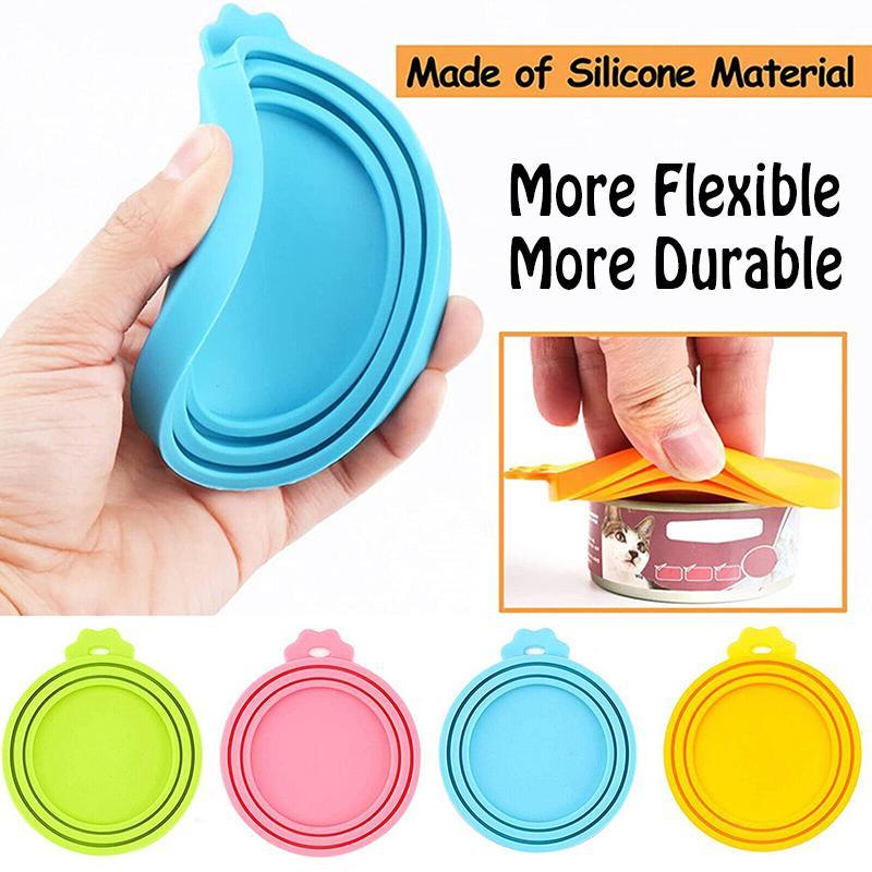 Silicone Pet Food Can Lid - Reusable Dog/Cat Tin Storage Cap