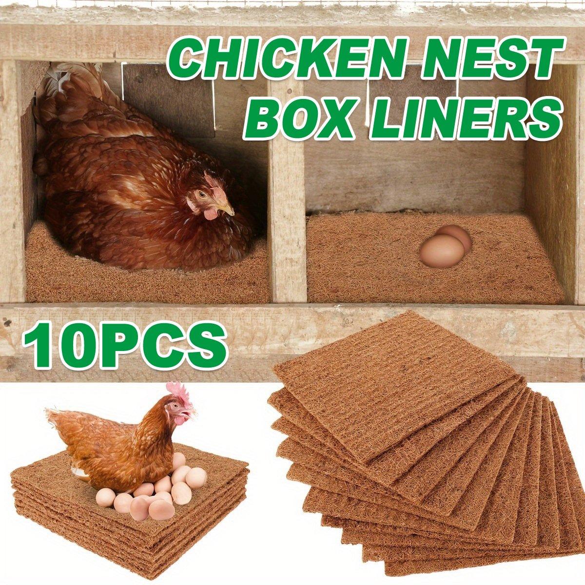 10pcs Chicken Nest Box Liners Coconut Fibre 11.8x11.8 Inches