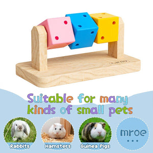 Wooden Chew Toy with Colorful Blocks Small Pet Toys