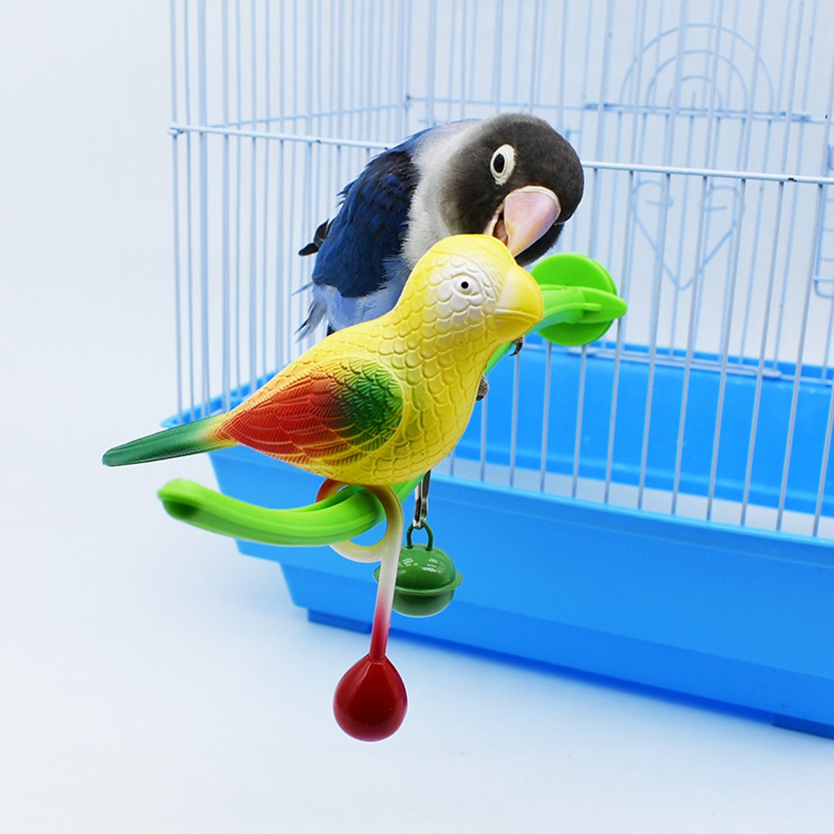 Colorful Plastic Bird Perch Toy Bird Cage Stand